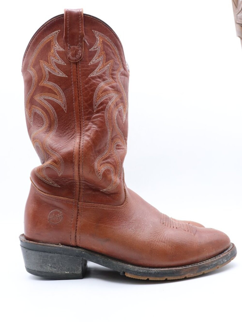 Double H Work West Cowboy Boots Men's 9.5 EE Brown Leather USA 1519